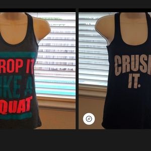 Center Stage Racer Back Graphic Tops (2)